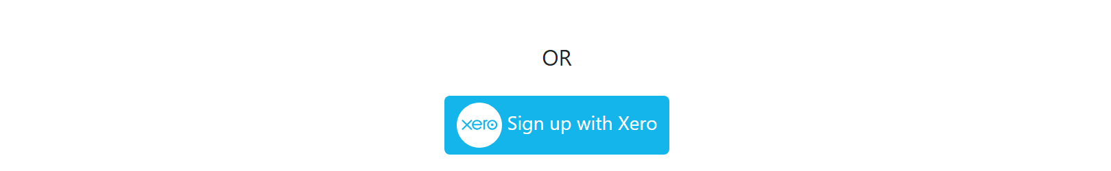 Sign up with Xero